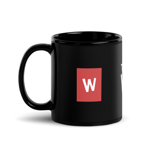 Watchers black glossy mug