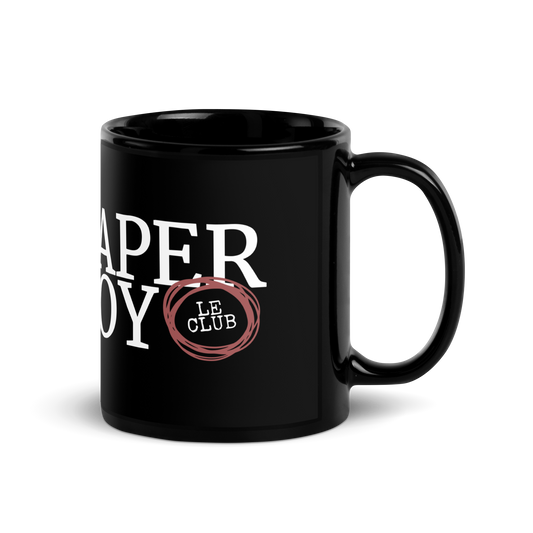 Paperboy Le Club Black Glossy Mug