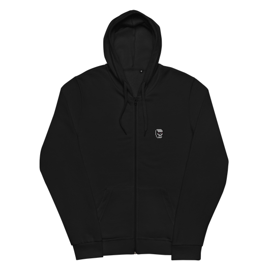 GU unisex embroidered zip hoodie