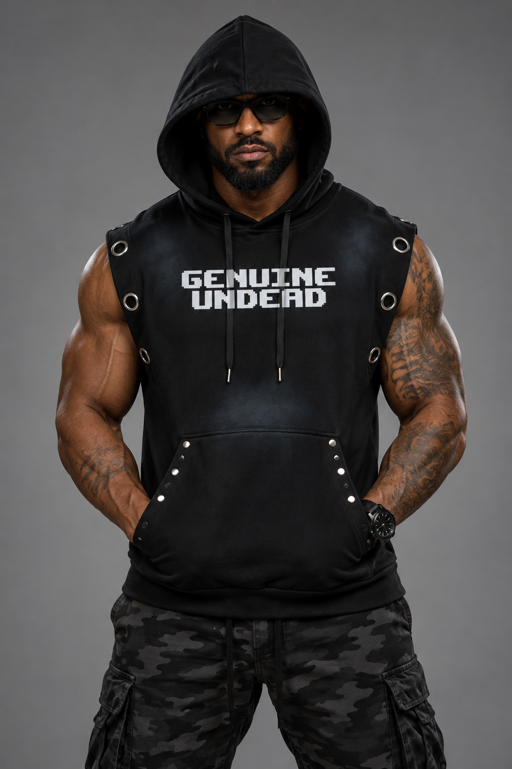 GRAVEBORN Sleeveless Hoodie
