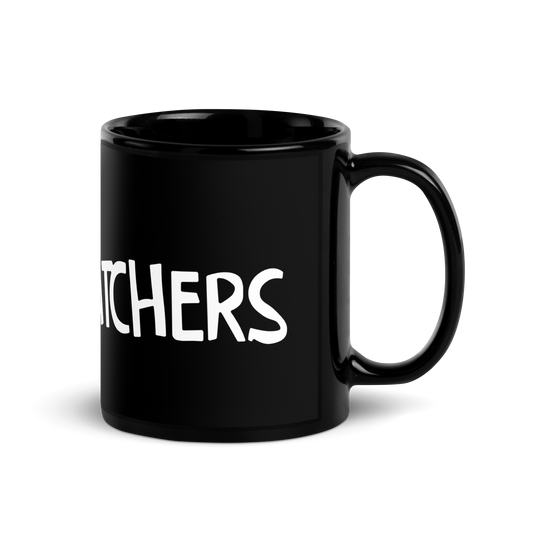 Watchers black glossy mug