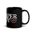 Load image into Gallery viewer, Paperboy Le Club Black Glossy Mug
