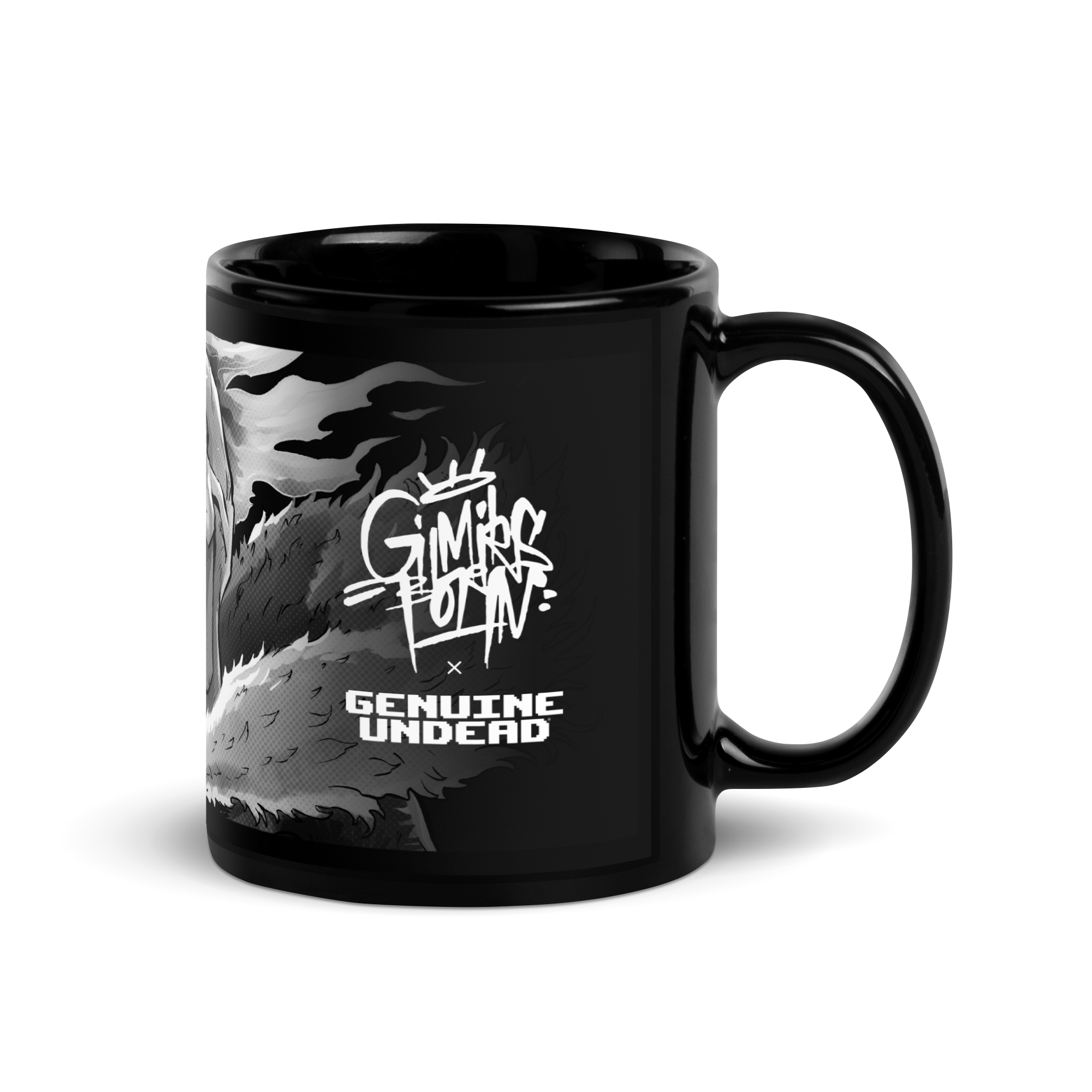 Gimiks black glossy mug