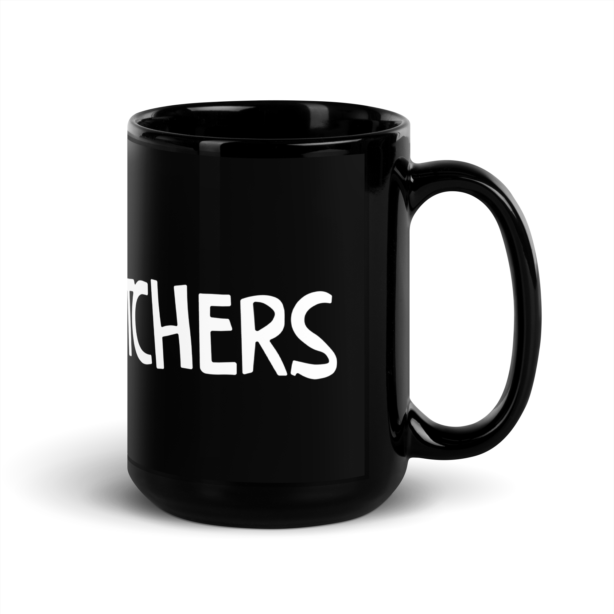 Watchers black glossy mug