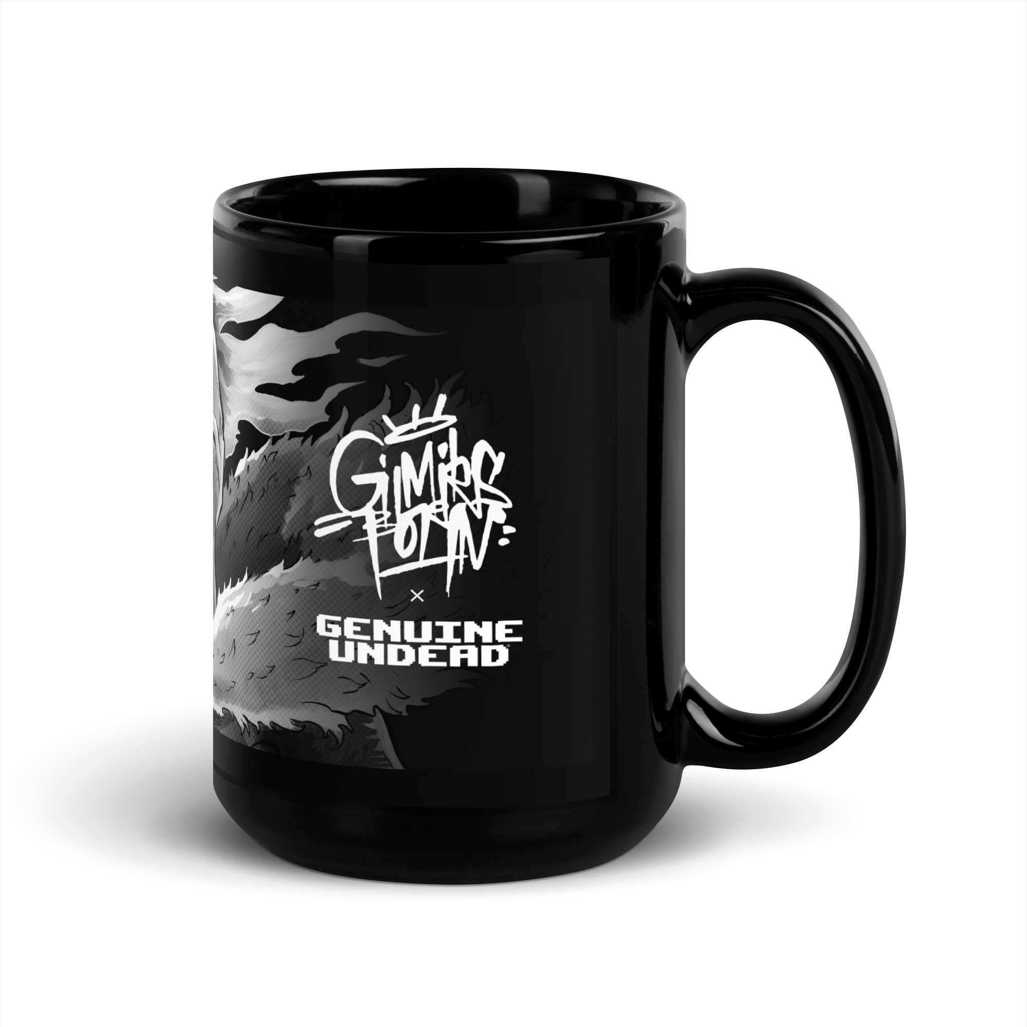 Gimiks black glossy mug