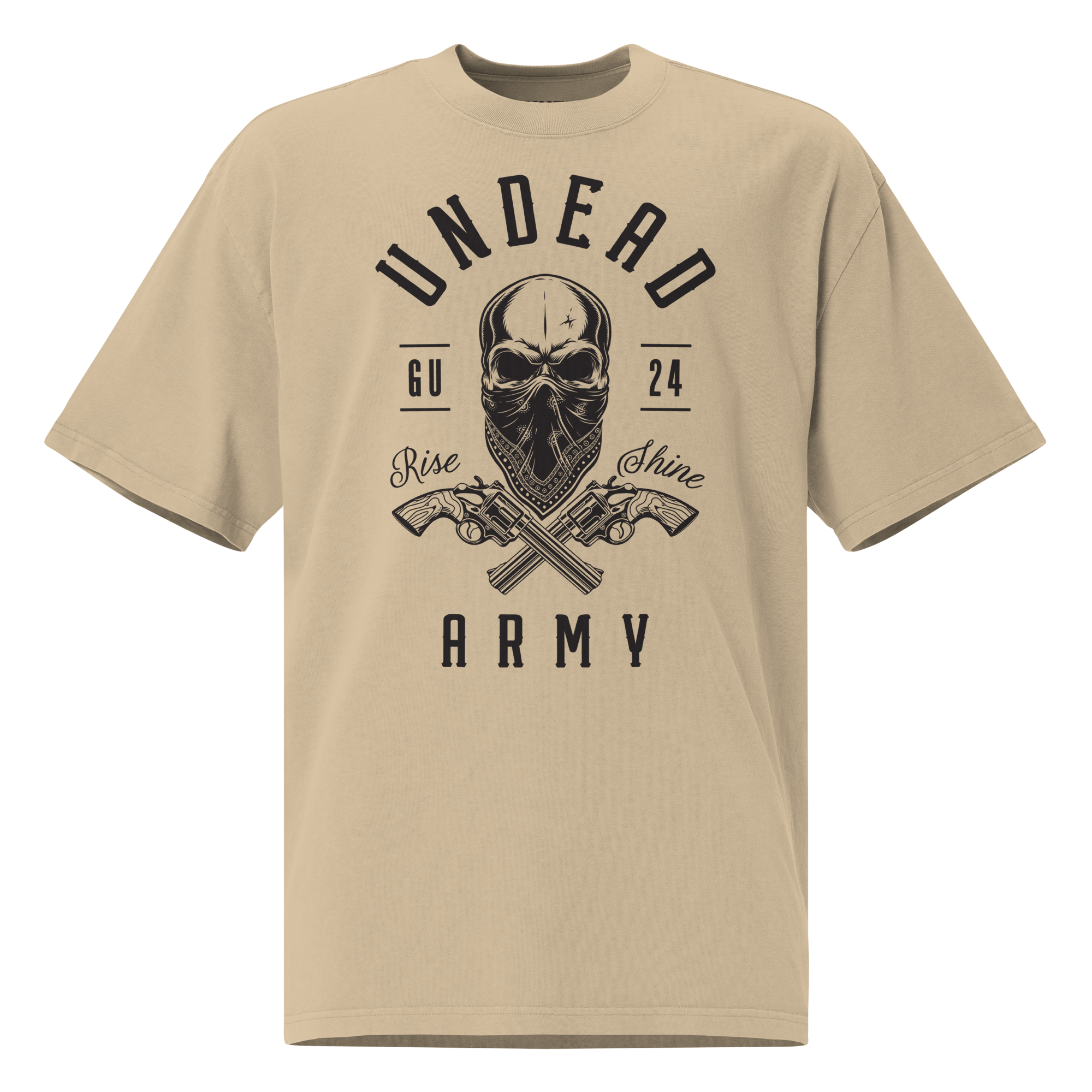 Oversized 'Genuine Army' faded t-shirt