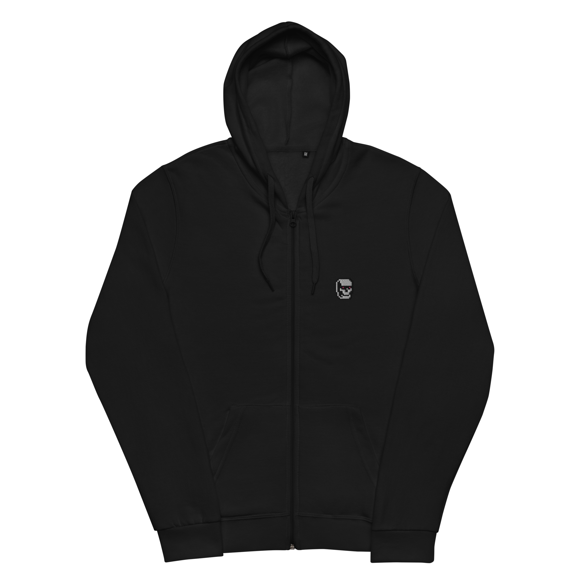 GU unisex embroidered zip hoodie