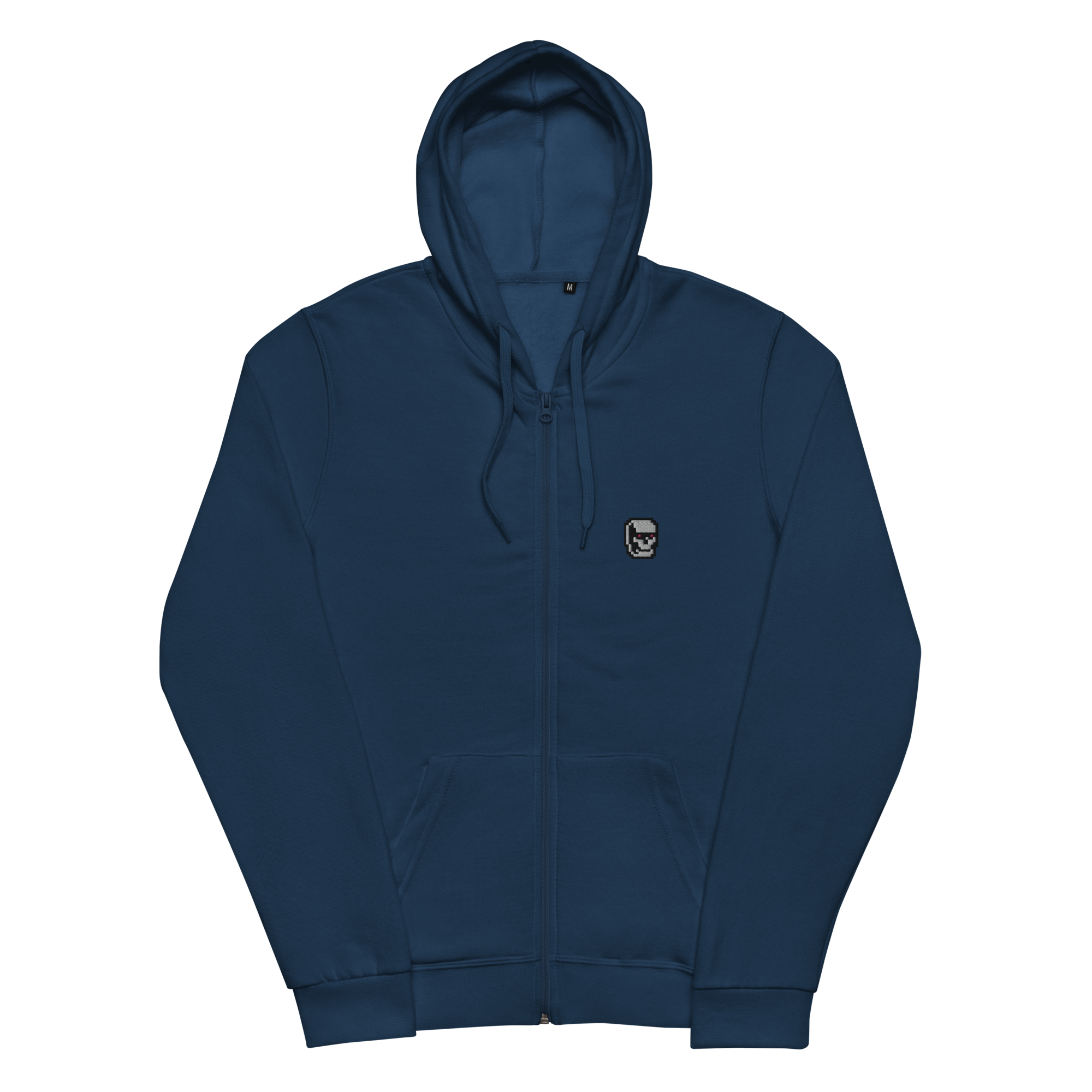 GU unisex embroidered zip hoodie