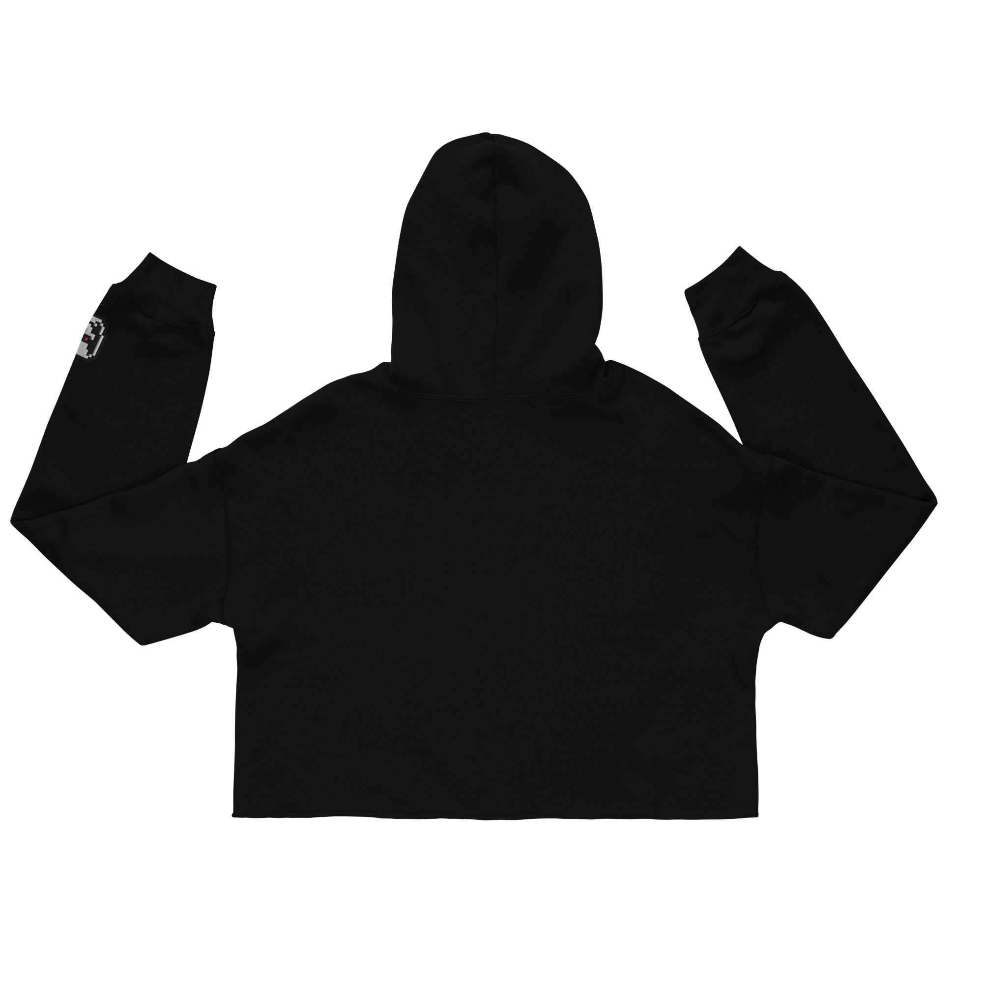 Genuine Crop Hoodie- emb sleeve