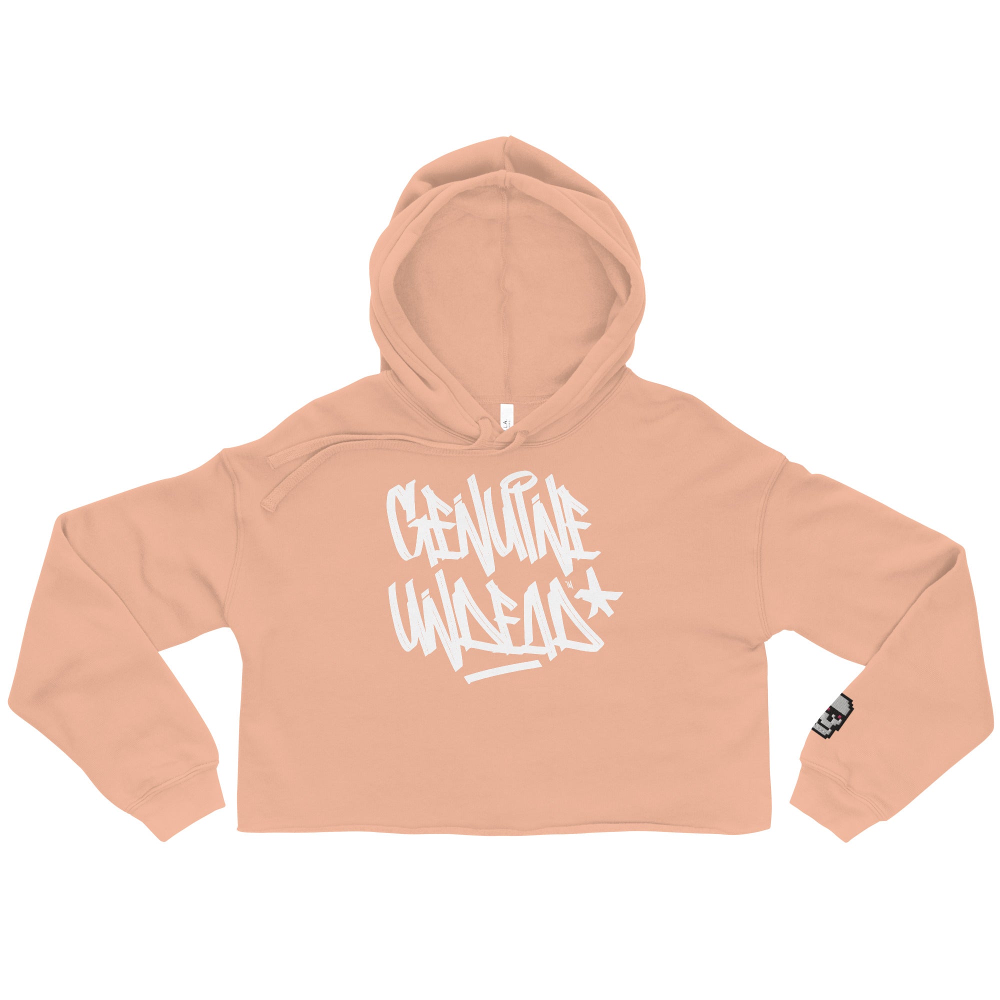 Genuine Crop Hoodie- emb sleeve