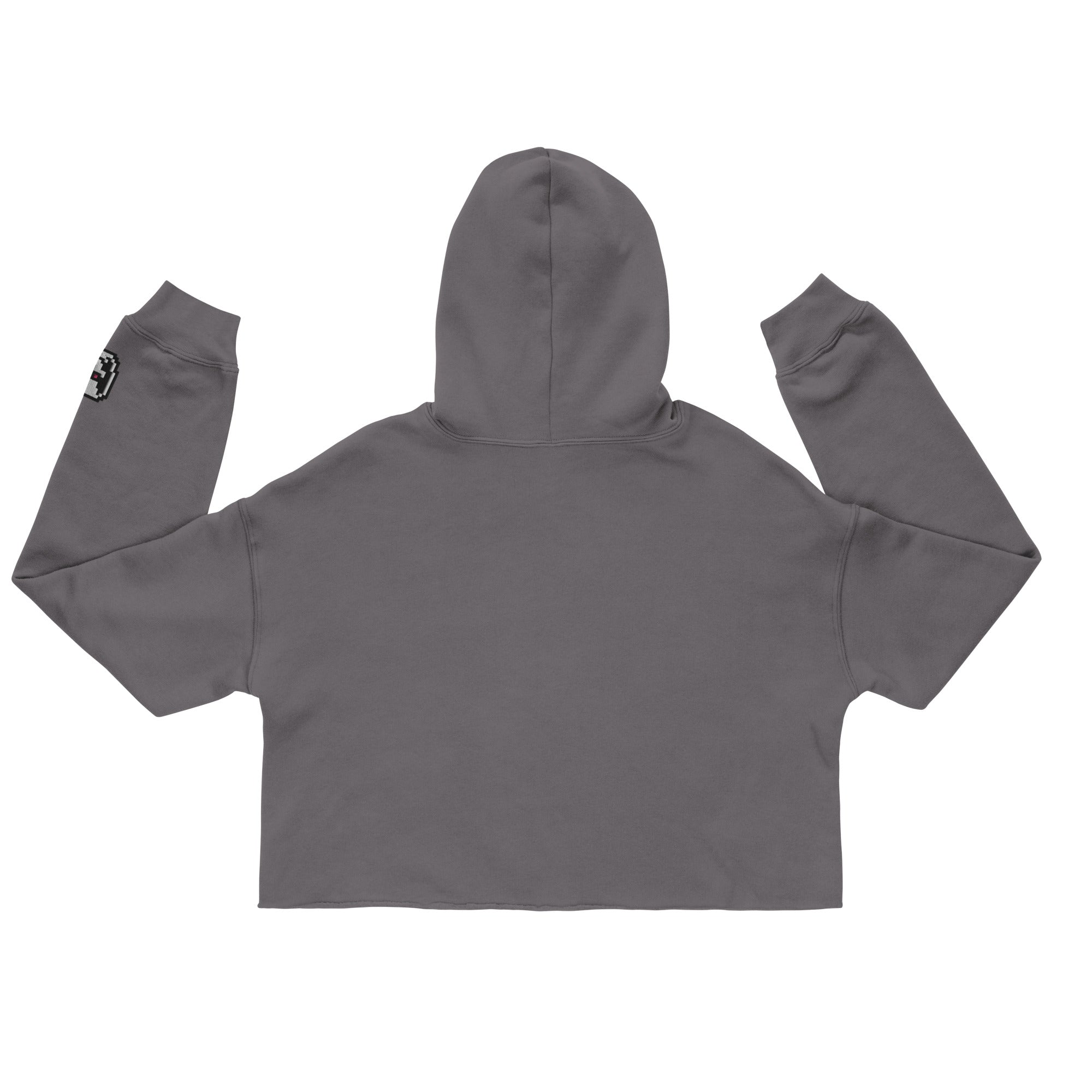 Genuine Crop Hoodie- emb sleeve