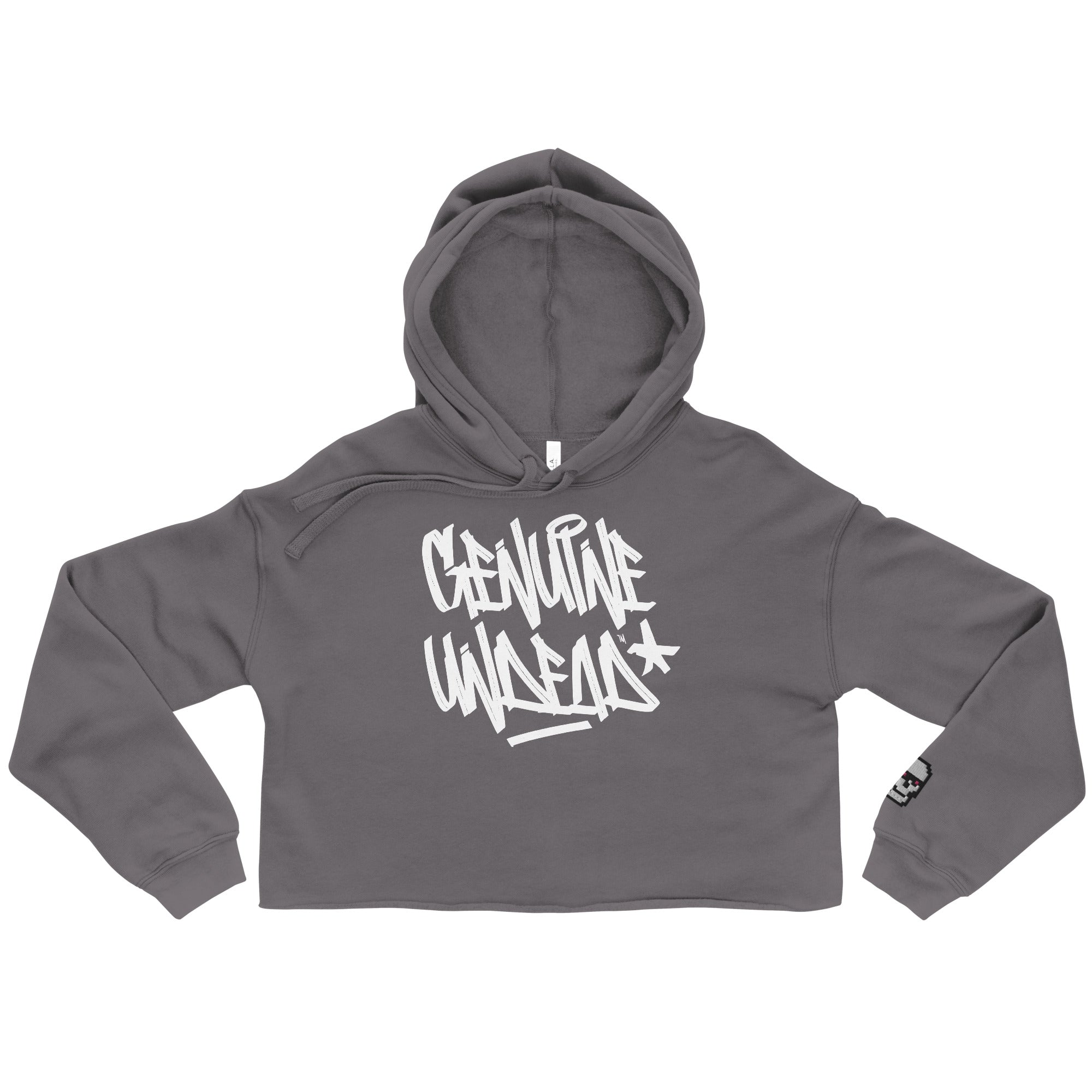 Genuine Crop Hoodie- emb sleeve